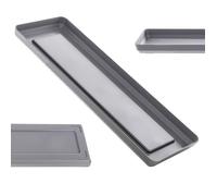 KADAX Soucoupe pour pot de fleurs, dessous de pot de fleurs, soucoupe rectangulaire pour pots de fleurs, anthracite, 40 cm