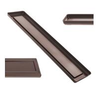 KADAX Soucoupe pour pot de fleurs, soucoupe en plastique, dessous pour plantes rectangulaires, moka, 60 cm