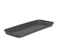 KADAX Soucoupe rectangulaire en plastique pour jardinière Evron - 40 cm - Pour jardinière de balcon - Anthracite