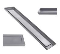 KADAX Sous-plat 50 cm pour jardinière, sous-plat rectangulaire en plastique pour fleurs, sous-plat pour pot de fleurs de balcon, sous-plat pour plantes (Gris)
