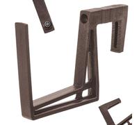 KADAX Support de jardinière de balcon en plastique - Sans perçage - Crochets et supports réglables pour jardinière - Support pour jardinière de balcon (marron)