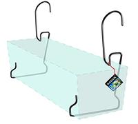 KADAX Support de Pot de Fleurs Universel, Noir, Acier, pour Balustrade, Balcon, Terrasse, Intérieur et Extérieur