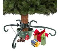 KADAX Support de sapin de Noël en acier avec réservoir d'eau - Différentes tailles - Vert - Largeur : 57 cm