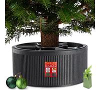 KADAX Support de sapin de Noël, en plastique recyclé, pour un vrai arbre, pied de sapin (hauteur de l'arbre jusqu'à 150 cm / graphite)
