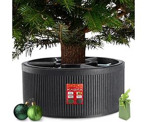 KADAX Support de sapin de Noël, en plastique recyclé, pour un vrai arbre, pied de sapin (hauteur de l'arbre jusqu'à 150 cm / graphite)