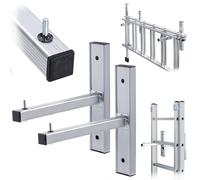 KADAX Support mural pour échelles, lot de 2, crochets muraux pour garage et atelier, rangement d'échelle au mur, crochets pour échelle en aluminium (mural)