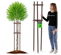 KADAX Support pour arbre de 170 cm en bois robuste pour une fixation sûre des jeunes arbres et arbustes, support de plantes à trois pieds en bois de hêtre pour jardin