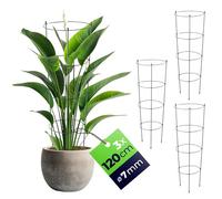 KADAX Support pour plantes - 120 cm - Lot de 3 - Support de plante en acier - Support de fleurs - Support de plantes - Grille pour plantes grimpantes dans le jardin ou pot de fleurs - Tour de rang