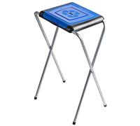 KADAX - Support pour tri des ordures - Support de sac poubelle robuste avec couvercle en plastique - Porte-sacs poubelles (simple, bleu)