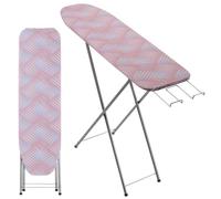 KADAX Table à Repasser 104 x 30 cm, Planche Pliable avec Housse en Coton Amovible, Support pour Fer (Pêche)