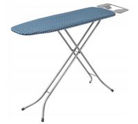 KADAX Table à Repasser 110 x 30 cm, Planche à Repasser Pliable avec Housse en Coton, Support pour Fer, Hauteur Réglable (Bleu)