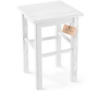 KADAX Tabouret en Bois de Pin Naturel, Élégante Chaise pour Ajouter Une Touche de Charme Rustique à Votre Décoration Intérieure (Carré)