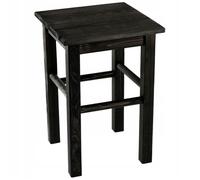 KADAX Tabouret en Bois de Pin Naturel, Élégante Chaise pour Ajouter Une Touche de Charme Rustique (Noir)