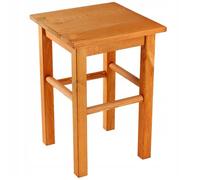 KADAX Tabouret en Bois de Pin Naturel, Élégante Chaise pour Ajouter Une Touche de Charme Rustique (Orange)