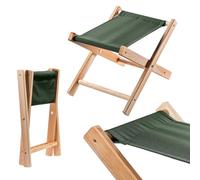 KADAX Tabouret pliant - 40 x 31 x 31 cm - En bois - Charge maximale : 100 kg - Pour jardin, balcon, terrasse et camping - Vert