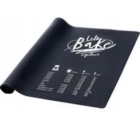 KADAX Tapis de cuisson en silicone "Granas", Accessoires de cuisson, Tapis pour pâte, Tapis en silicone, Support de cuisson, réutilisable, noir