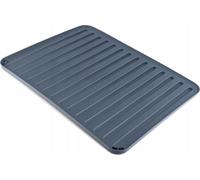 KADAX Tapis d'égouttage pour vaisselle, Tapis de séchage plat avec drainage 40x30 cm (gris foncé)