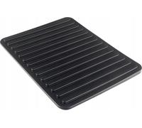 KADAX Tapis d'égouttage pour vaisselle, Tapis de séchage plat avec drainage 40x30 cm (noir)