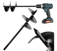KADAX Tarière 100 mm pour perceuse, foret de jardin, tarière pour visseuse sans fil, foret de plantation pour le jardinage, foret hélicoïdal pour percer des trous de terre
