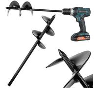 KADAX Tarière 80 mm pour perceuse, foret de jardin, tarière pour visseuse sans fil, foret de plantation pour le jardinage, foret hélicoïdal pour percer des trous de terre