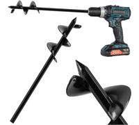KADAX Tarière de 50 mm pour perceuse, foret de jardin, tarière pour visseuse sans fil, foret de plantation pour le jardinage, foret hélicoïdal pour percer des trous de terre