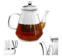 KADAX Théière 1,1 l avec infuseur à thé, en verre, résistante à la chaleur, avec infuseur amovible, théière pour différents types de thé