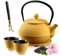 KADAX Théière japonaise, 850ml bouilloire en fonte, théière de 15cm avec filtre à filet et poignée robuste