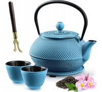 KADAX Théière japonaise, 850ml bouilloire en fonte, théière de 15cm avec filtre à filet et poignée robuste