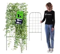 KADAX Treillis 40 x 95 cm, 1 pièce, tuteur pour plantes grimpantes comme les concombres et les tomates, support de plantes en métal enduit, grille pour serre