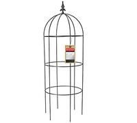KADAX Treillis en acier revêtu par pulvérisation - Treillis 3D - Support pour plantes grimpantes - Obélisque autonome - Treillis - Hauteur : 120 cm - Ronde