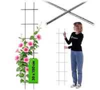KADAX Treillis en Métal pour Jardin, Balcon, Terrasse - Tuteur pour Plantes Grimpantes en Acier - Aide à l'escalade, Treillis à Roses (30 x 150 cm)