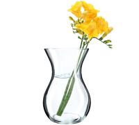 KADAX Vase à fleurs en verre transparent de 18 cm, diamètre : 8 cm, avec col de 11 cm, vase de table en verre transparent, vase décoratif pour le salon (1 pièce)