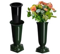 KADAX Vase Fiole Cimetière Tombe Pierre Tombale vert 29cm