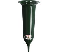 KADAX Vase funéraire en plastique "Latera", vase de cimetière, vases, vase de fleurs, vert, 31 cm