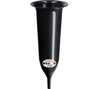 KADAX Vase funéraire en plastique "Latera", vase pour cimetière, vases, vase pour fleurs, noir, 23 cm