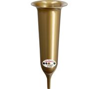KADAX Vase funéraire en plastique "Latera", vase pour cimetière, vases, vase pour fleurs, or, 35 cm