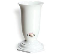 KADAX Vase funéraire en plastique résistant intempéries et gel 13 cm blanc
