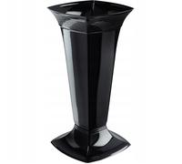 KADAX Vase Funéraire avec Socle en Plastique pour Cimetière, Fleurs pour Pierre Tombale, Décoration sur Pied pour la Tombe (Noir/Haut)