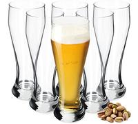 KADAX Verre à Bière Transparent d'une Capacité de 665ml pour Savourer Vos Boissons Rafraîchissantes avec Style et Raffinement, Idéal pour un Cadeau (Lot de 6)