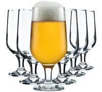 KADAX Verres à bière, verres tulipe en verre de haute qualité, verres à bière de 385 ml, verres à pied en forme de tulipe, verres à boisson pour bière, cocktails et boissons (385 ml / Lot de 6, Bertha