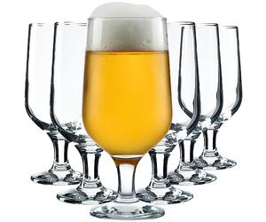 KADAX Verres à bière, verres tulipe en verre de haute qualité, verres à bière de 385 ml, verres à pied en forme de tulipe, verres à boisson pour bière, cocktails et boissons (385 ml / Lot de 6, Bertha