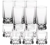 KADAX Verres à boire en verre, Verres à boisson "Anzio", Set de 12, haut, 325ml