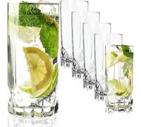KADAX Verres à Boire pour Toutes les Occasions, Verres Transparents pour Jus, Cocktails, Eau et Soda d'une Élégance Incomparable (325 ml, Lot de 6)