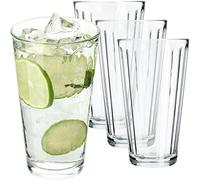 KADAX Verres à boisson, verres à boire en verre de calcium neutre, verres polyvalents, verres à eau, verres universels pour les boissons, Mojito, frappé (Amalia 360 ml, 4)