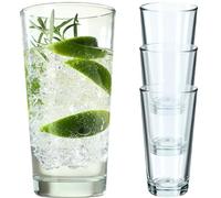 KADAX Verres à boisson, verres à cocktail en verre robuste, verres à long drink, verres universels pour eau, jus, boissons ou whisky (4 x 340 ml)