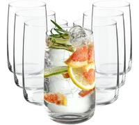 KADAX Verres à cocktail de 480 ml en verre robuste, passent au lave-vaisselle, verres universels, verres pour eau, jus, boissons ou whisky (8 x 480 ml)