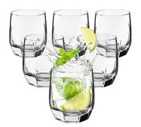 KADAX Verres à eau, 215 ml, en verre de qualité supérieure, universels, transparents, pour eau, jus, boissons, café ou whisky (Antje, 6 x 215 ml)