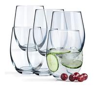 KADAX Verres à eau en calcium neutre 580 ml - Verres à vin transparents - Verres à vin universels modernes - Verres à jus - Set de verres (Susanne, 6)