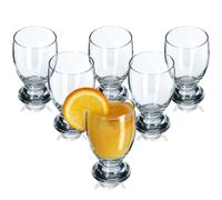 Verres à Eau - KADAX - Lot de 6 - Verre à Pied - 300 ml - Élégants et Raffinés