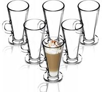 KADAX Verres à latte macchiato "Balze", Verres à café, set de 6, 260 ml